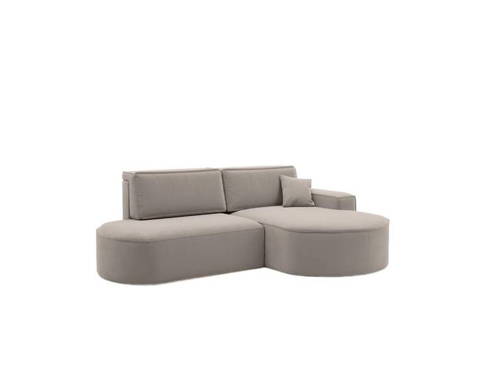 Kaiser Möbel Ecksofa Modena Pro - Komfort Und Stil Stoff Salvador Hellbeige Rechts, Creme, Holz, 278x179 cm, Wohnzimmer, Sofas & Couches, Wohnlandschaften, Ecksofas
