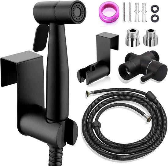 Xocome Bidet handdoucheset - Zwart - Roestvrij staal 304 - 150 cm slang