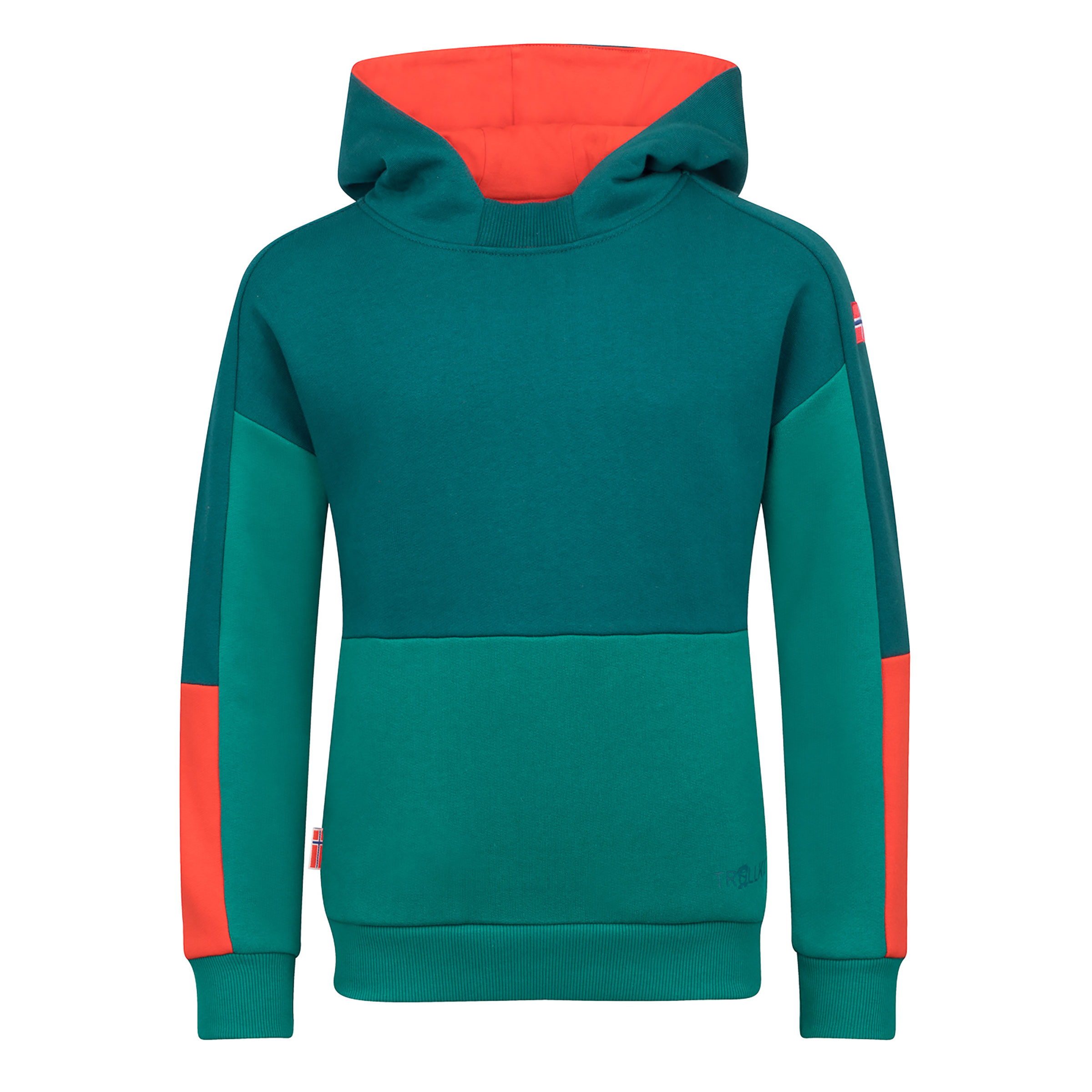 Trollkids Rondane Kinder Hoodies tuerkis Größe 152 Trekking Elastisch