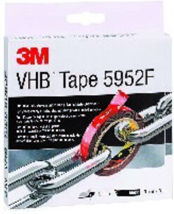 3M VHB doppelseitiges Klebeband 5952F schwarz 19 mm x 33 m (7100211833)