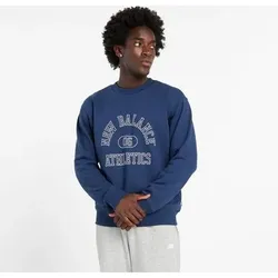 NEW BALANCE Herren Kapuzensweat Graphic Crew 1, Größe S in Blau Blau