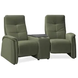 Exxpo by Gala Rundsofa mit Zwischentisch Tivoli Stoff Green
