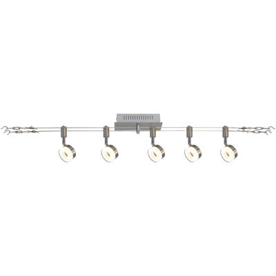 NÄVE LED Pendelleuchte "Tony", grau (chromfarben), 5, Ø 7cm H: 21cm, 1 Stk., Leuchten, individuell einstellbar, LED Schienensystem