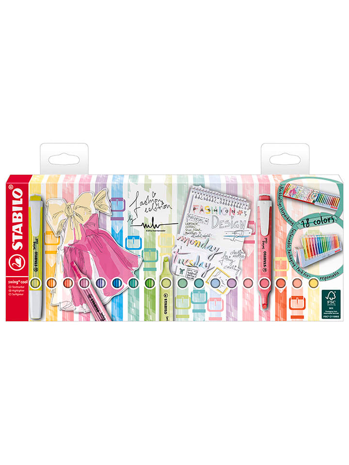 Textmarker "STABILO swing cool" - 18 Stück - onesize