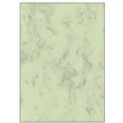 Sigel Marmorpapier - 50 Blatt - 200g/m2 grün, 21x29.7 cm