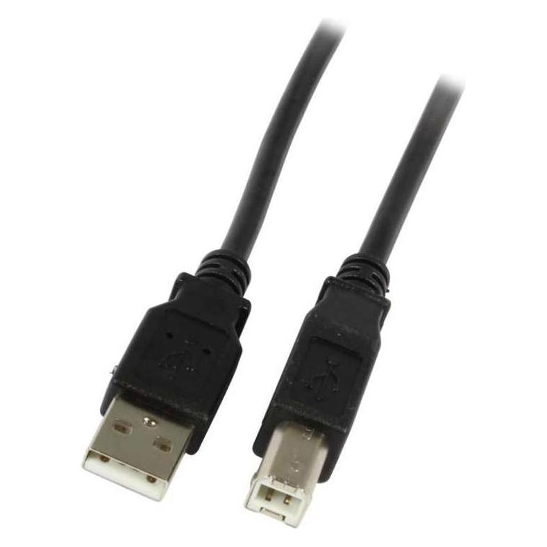 Synergy 21 Patchkabel USB2.0 5m A St/B Schwarz Premium (5 m, USB 2.0) (S215472)