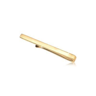 Krawattennadel KUZZOI "Basic Matt Klassisch Zeitlos Business 925 Silber", gold, Krawattennadeln, Herren, Silber 925 (Sterlingsilber)