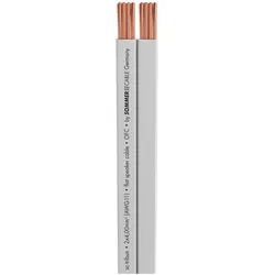 Lautsprecherkabel SC-Tribun, Flat-Design; 1 x 2 x 4,00 mm2; PVC; 17,5 x 3 mm; weiß
