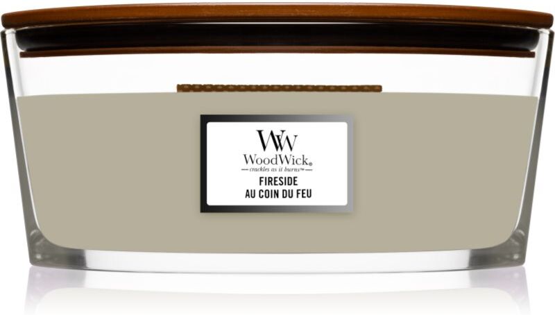 Woodwick Fireplace Fireside bougie parfumée avec mèche en bois (hearthwick) 453 g