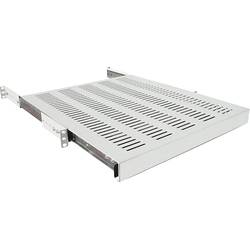 LogiLink SF1S65G 19 Zoll Netzwerkschrank-Geräteboden 1 HE Ausziehbar Geeignet für Schranktiefe: 800 mm Grau