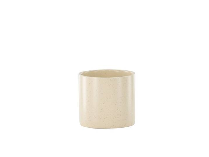 Blumentopf Lumen - im schlichten Design aus Keramik - Beige - Luxusbetten24