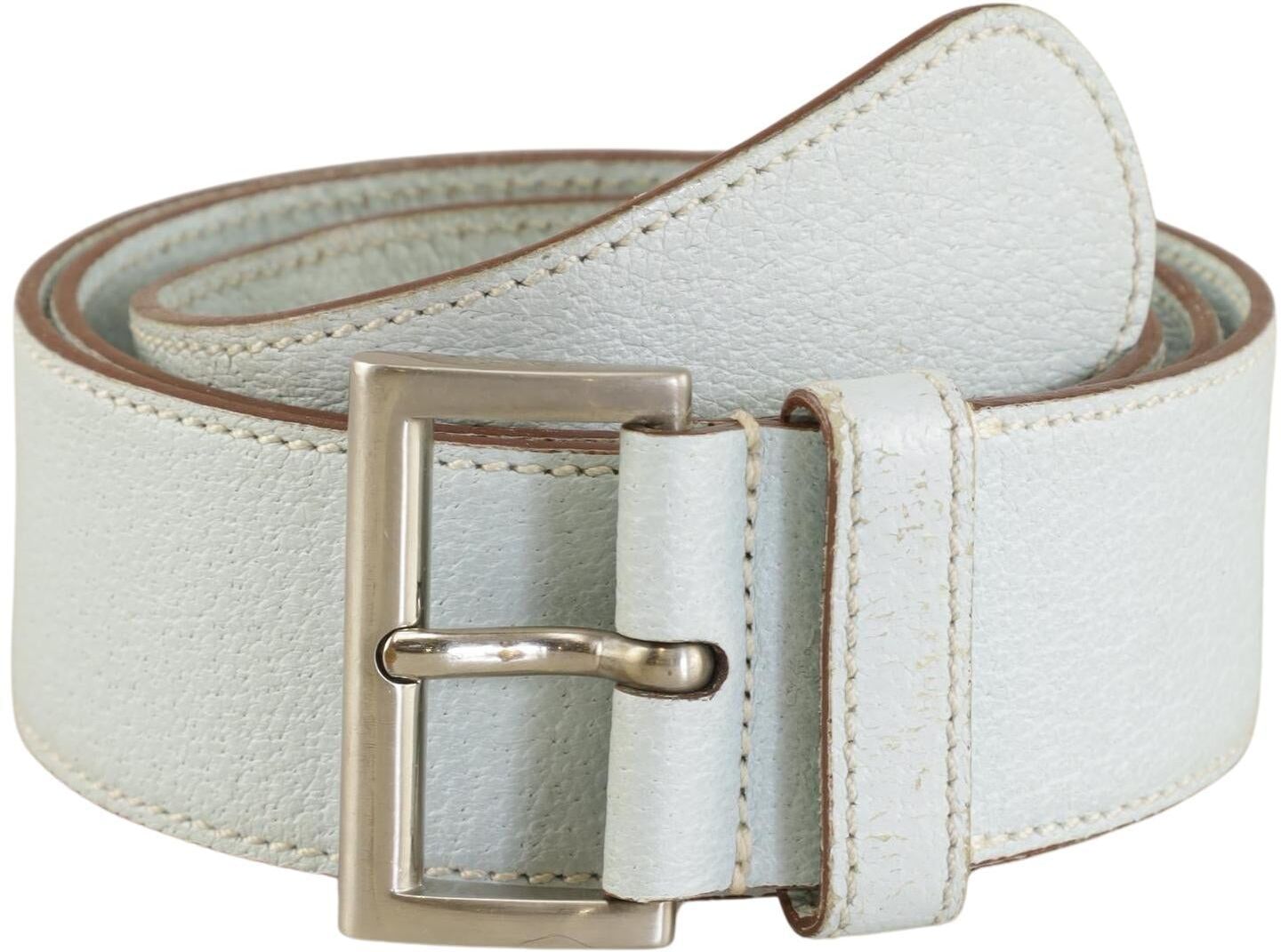 Prada Damen Gürtel, Weiß, Gr. 95, kein / Etikett - Second Hand