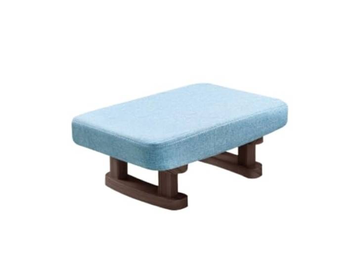 DANNMPX Sitzhocker Wohnzimmer Fußhocker, Rechteckiger Stuhl, Tritthocker, Gepolstert, Heimdekoration, Fußstütze Zusätzliche Sitzplätze(Blue)
