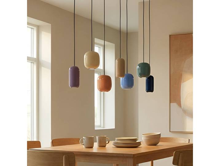 Hängeleuchte Narion Lucande, dimmbar, Multicolour, für Wohn- / Esszimmer, Metall, Design