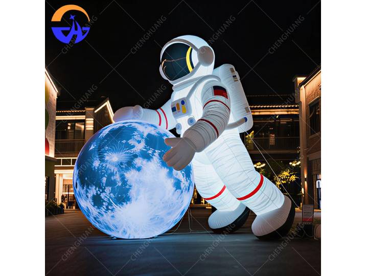 Modèle d'astronaute gonflable personnalisé sur le thème de l'aérospatiale, accessoire publicitaire pour centre commercial extérieur, décoration de scène de festival