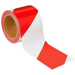 VEPATIM 2 Absperrband rot weiß gestreift 75mm breit 100 Meter LDPE