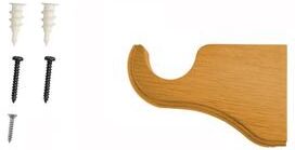 Lumi Home Furnishings Mix & Match Wood Single / Double Curtain Rod Bracket