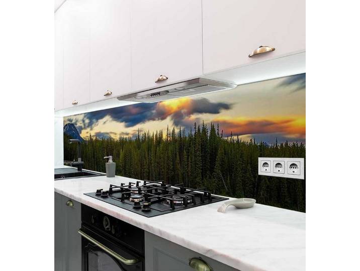 MyMaxxi Küchenrückwand Küchenrückwand selbstklebend Sonnenaufgang über dem Herbert See Folie, (Klebefolie passend geschnitten und gerollt B 400 cm x H 60 cm), Sonnenaufgang See B 400 cm x H 60 cm