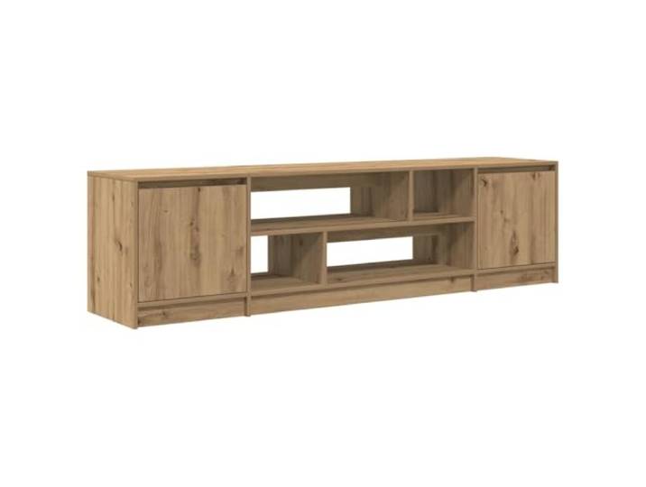 LMTYOENFG TV-Schrank Artisan-Eiche 188,5x41x50 cm Lowboard Holzwerkstoff Praktisches Lowboard mit 2 Türen und Fächern fürs Wohnzimmer und Schlafzimmer. Pflegeleichte Holzwerkstoff-Oberfläche.