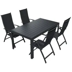 Lex Alu Gartensitzgruppe Sessel Gartenmöbel Set Sitzgruppe Gartenset Essgruppe Tisch
