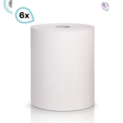 Blanc HYGIENIC Handtuchrollen universell einsetzbar SET, Handtuchrollen für gängige Handtuchrollenspender, 6 Rollen, 2-lagig, 140m je Rolle
