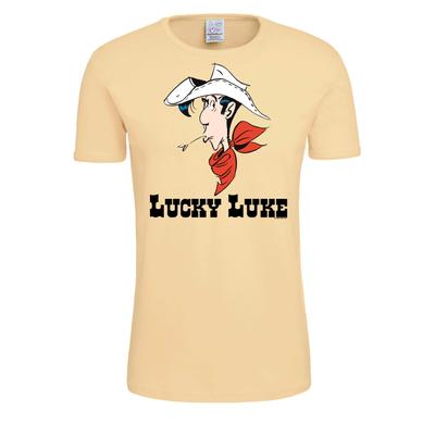 T-Shirt LOGOSHIRT "Lucky Luke Portrait", Herren, Gr. L, bunt, 100% Baumwolle, bedruckt, normal, Rundhals, Shirts T-Shirt, mit Lucky Luke-Print