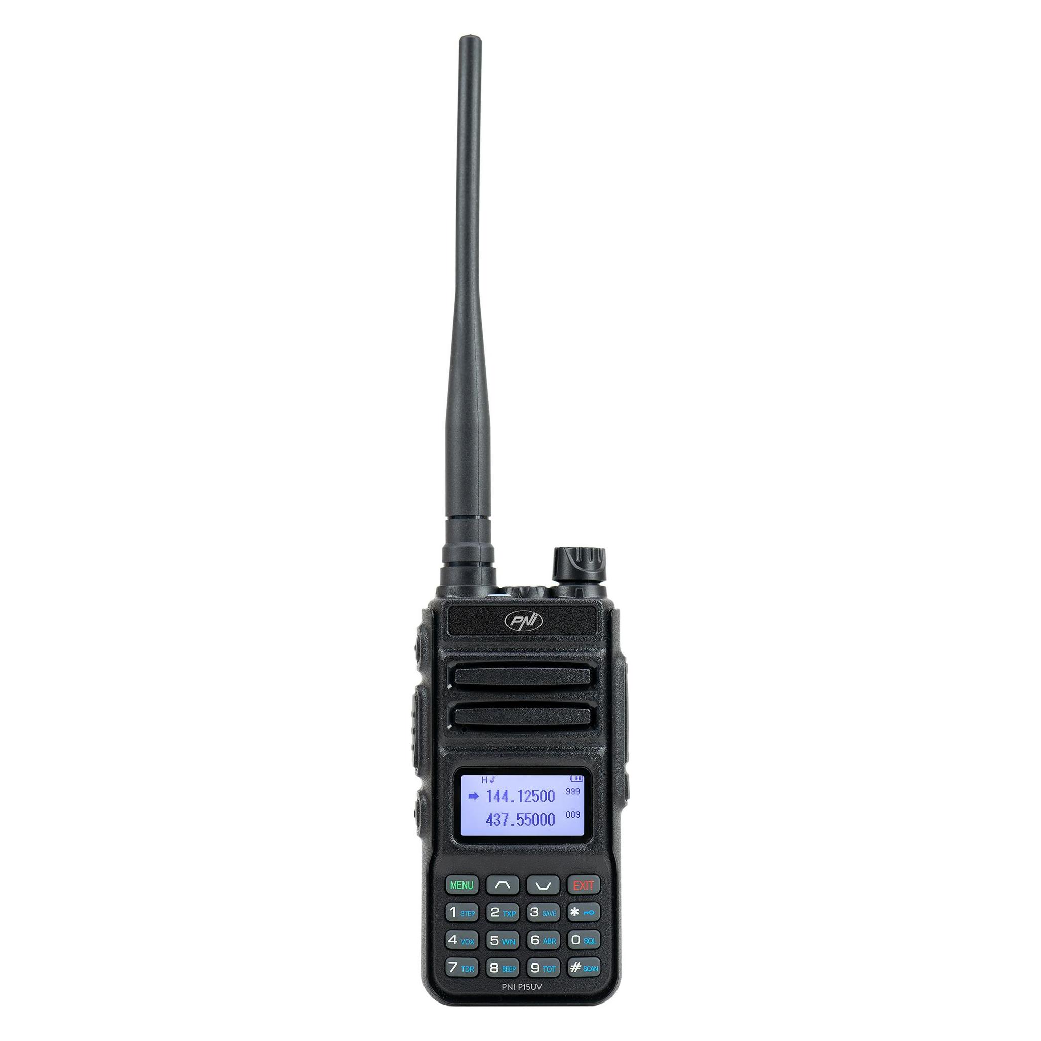 PNI Tragbares VHF/UHF-Dualband-Radio P15UV, 144-146 MHz/430-440 MHz, 999 Kanäle, mit 1500-mAh-Akku (37420542)