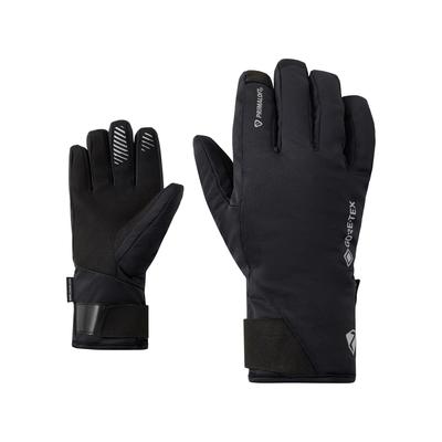 Fahrradhandschuhe ZIENER "DIKS-Z GORE‑TEX GORE‑TEX plus warm + TOUCH", Damen, Gr. 7.5, schwarz, Materialmix, Handschuhe, wasserdicht, windicht, atmungsaktiv, extra warm durch Primaloft