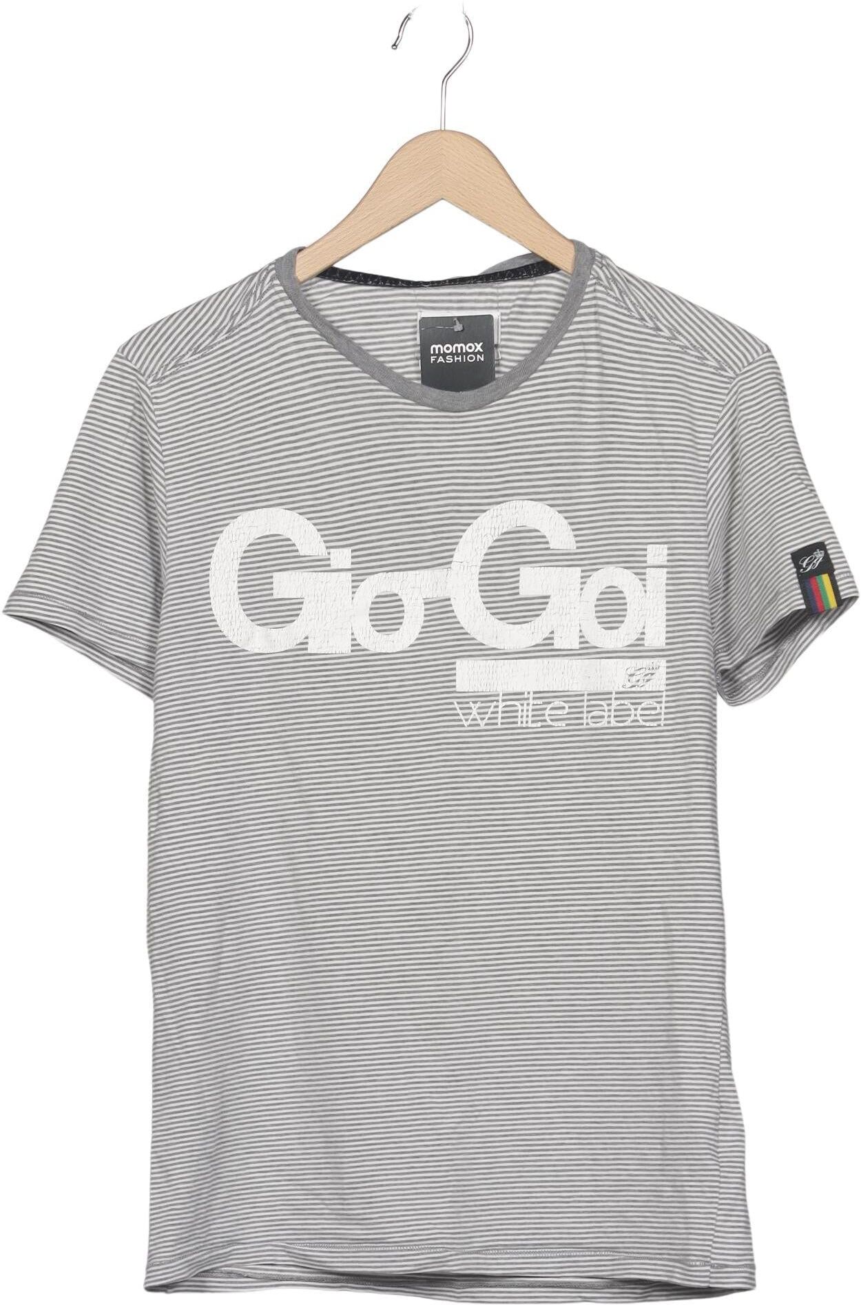 Gio-Goi Herren T-Shirt, Grau, Gr. M, Baumwolle / Elasthan - Second Hand