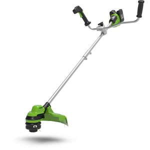 Greenworks Rasentrimmer GD24X2BCB, Akku, 2x24V/4Ah, 2 Akkus, 2-Handgriff, Fadenkopf/Messer