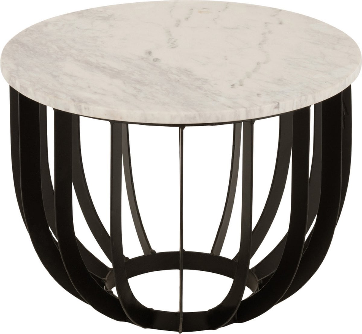 Dulaire Bijzettafel Marmer Wit Rond Ø 50 cm