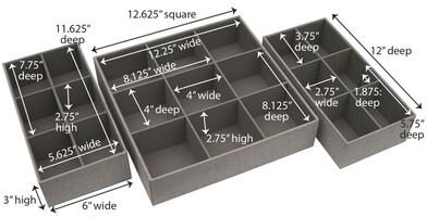 Household Essentials 3 Piece Drawer Organizers Starter Set
