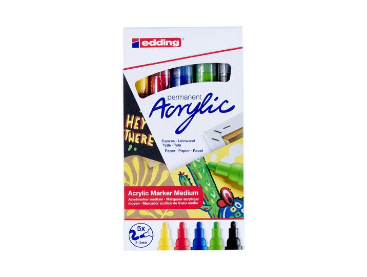 Edding Acrylmarker 5100 basic 5 Stück