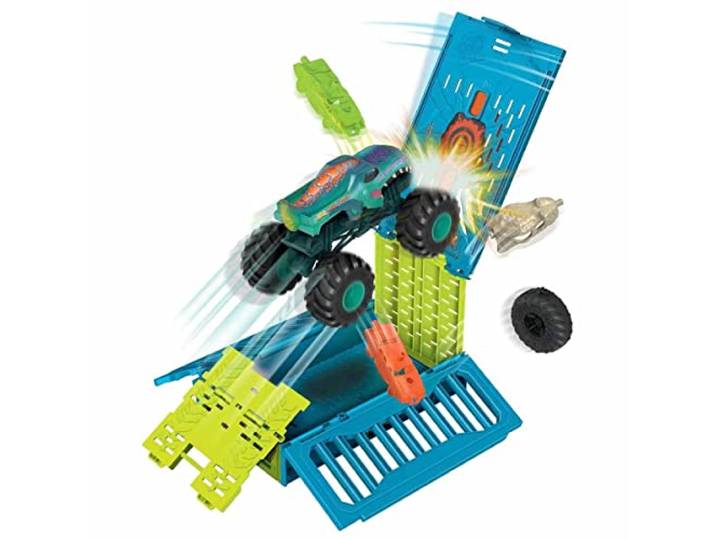 Hot Wheels Monster Trucks 1:24 Mega-Wrex Oversized Crash Cage Playset