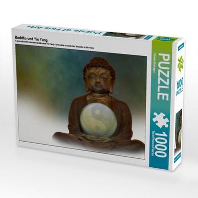 CALVENDO Puzzle Buddha und Yin Yang | 1000 Teile Lege-Größe 64x48cm Foto-Puzzle für glückliche Stunden