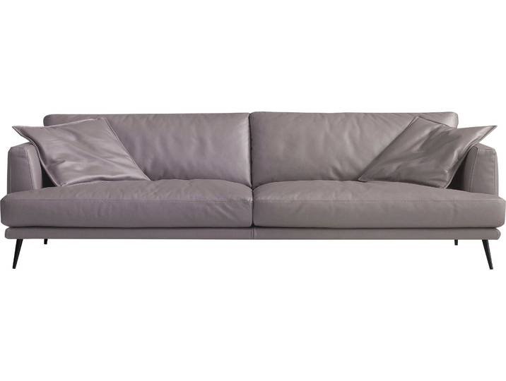 2,5-Sitzer EGOITALIANO Sophia, Designsofa mit extrakomfortablem Sitzkomfort, Breite 214cm , beige (safari), B:214cm H:77cm T:96cm, Leder BULL (Echtes Rindsleder). Geschliffenes, pigmentiertes und behandeltes Rindsleder mit einer Dicke von 1, 3-1, 5 mm. Es handelt sich um ein weiches, geschütztes Leder. Eine leichte Deckschicht schützt sie vor Flecken, ohne ihre ursprünglichen Eigenschaften zu verändern. Dieses geschützte Leder kombiniert die Vorteile von Natürlichkeit und Weichheit mit einer guten Beständigkeit gegen Verschleiß und Ausbleichen. Das Vorhandensein der charakteristischen Zeichen, die das Leben des Tieres bestimmen, wie Narben, Körnungsunterschiede, Falten, Adern, Disharmonien in Farbtönen, beweisen ihre absolute Echtheit und großen Wert., Sofas, Daunenfederung, inkl. 2 Kissen