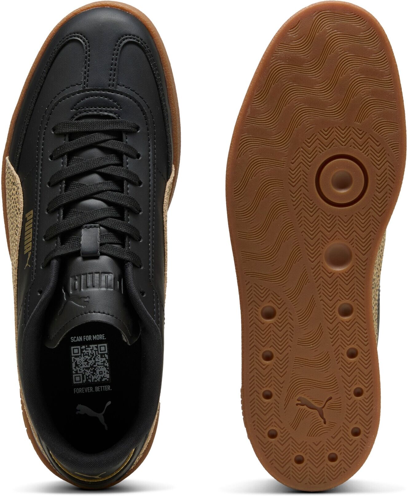 Sneaker PUMA "CLUB II ERA TOPCAT", Damen, Gr. 42, schwarz (puma schwarz, toasted almond), Synthetik, unifarben, Schuhe Sneaker, für Alltag und Freizeit, mit Textil-Innenmaterial puma schwarz, toasted almond 42