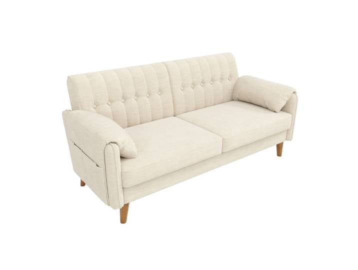 Canapé 2 places en chenille beige
