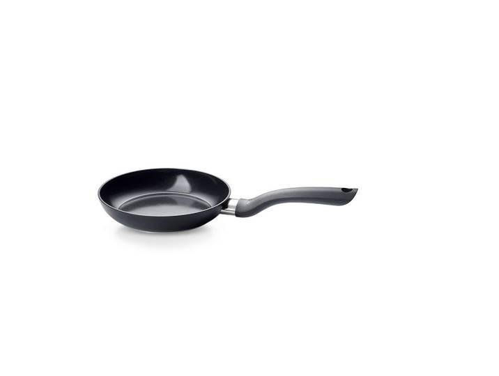 Fissler Bratpfanne Fissler Essential, Schwarz, Metall, 1.1 l, rund, 8 cm, antihaftbeschichtet, Kochgeschirr, Pfannen, Bratpfannen