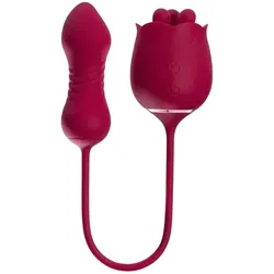 Honey Play Box, Vibrator, Rotierender Rosen-Vibrator 2-in-1 mit 9 Thrusting & Rotationsmodi, Rosa