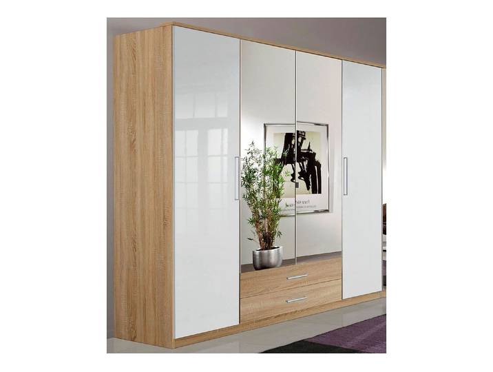 Kleiderschrank WIMEX Greven , weiss (struktureichefarben hell, hochglanz weiß), B:180cm H:199cm T:58cm, Schränke, Kleiderschrank