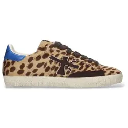 Premiata für Damen. STEVEND Ledersneaker Stevend beige (40), Wohnung, Schnürsenkel, Lässig, Tierdruck
