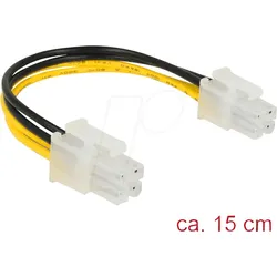 DELOCK 85450 - Kabel Mainboard, P4 4 Pin Stecker > P4 4 Pin Stecker, 15 cm