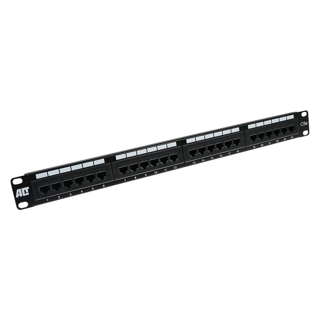 ACT Patchpanel 24-ports unshielded CAT5E PATCHPANEL 24P UTP C5E (PP1001)