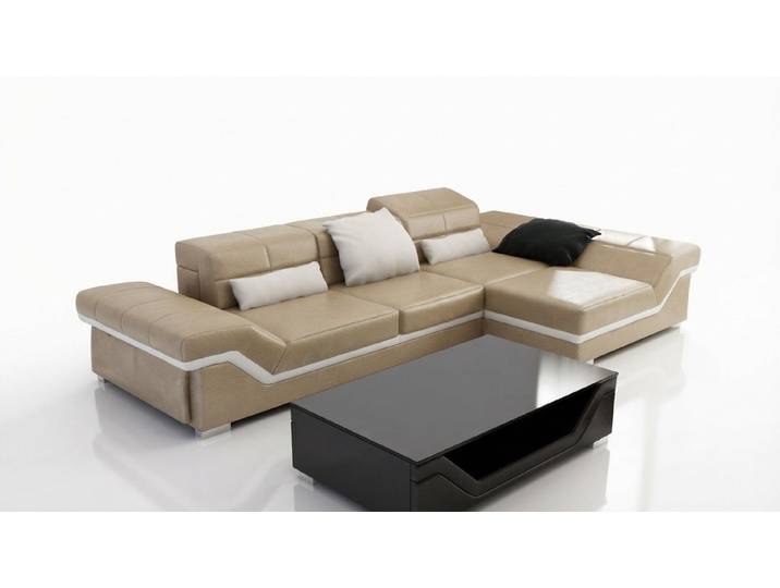 Xlmoebel Ecksofa Designer Ledersofa Farbwahl in elegantem Design, Ecksofa, Hergestellt in Europa