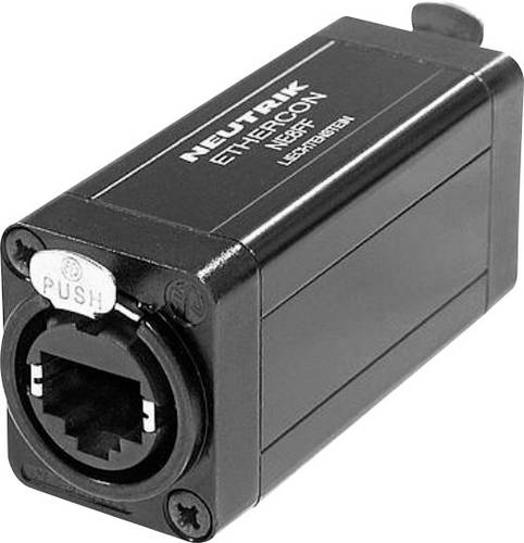 Neutrik NE8FF RJ45 Datensteckverbinder etherCon D Serie NE8FF Buchse, gerade NE8FF Pole: 8P8C Schwarz 1St.