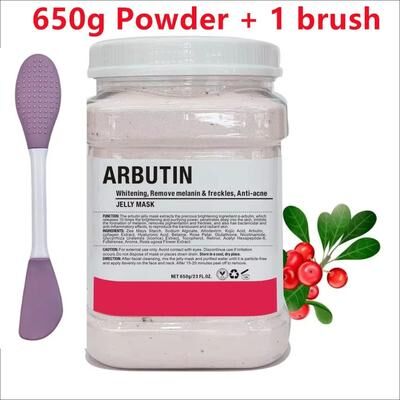 Inspired Finds 650g Chamomile Hyaluronic Acid Facial Moisturizing Jelly Mask Powder With Silicone Brush arbutin