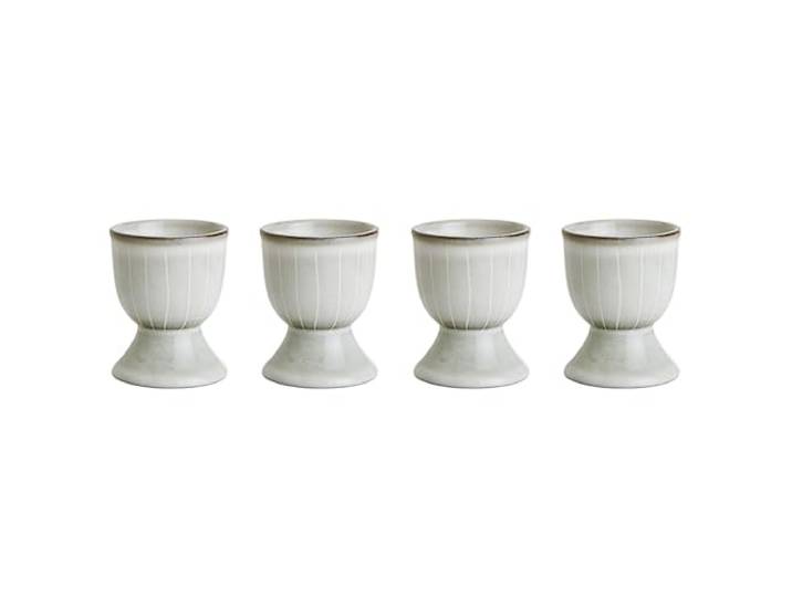 BUTLERS 4er Set Eierbecher ø 5 cm Steinzeug - HENLEY -
