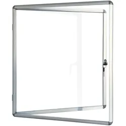 KARAT Schaukasten magnetisch - für den Innenbereich inkl. 12 Magnete - Magnetische & beschreibbare Rückwand - Alurahmen & Acrylglas / 6 x A4