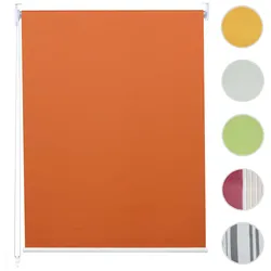 Rollo HWC-D52, Fensterrollo Seitenzugrollo Jalousie, 70x230cm Sonnenschutz Verdunkelung blickdicht ~ orange